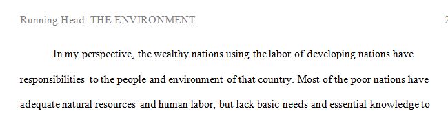 wealthy nations using the labor of developing nations