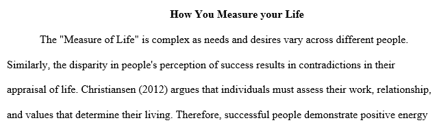 How do YOU measure your life?