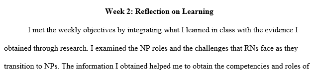 Reflection on Learning Submission
