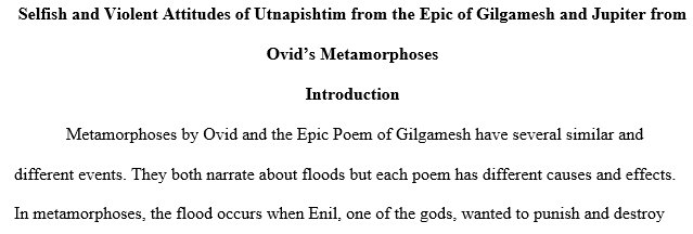 The epic of Gilgamesh and metamorphosis