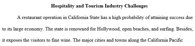 key challenges of the hospitality and tourism industry specific to a state