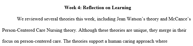 different theories reviewed this week