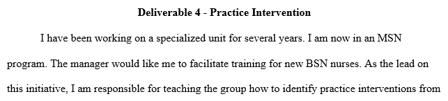 practice interventions