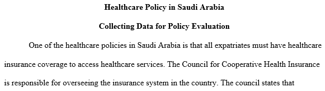 Select a policy from Saudi Arabia healthcare