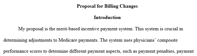 proposal for billing changes