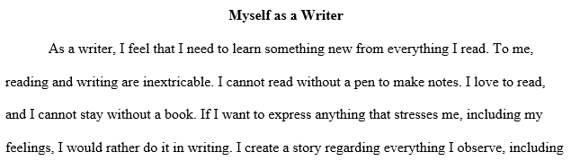 How do you feel you are as a writer?