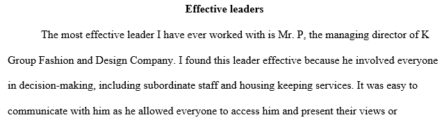 effective leader