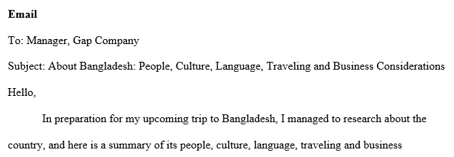 How would you describe Bangladesh?