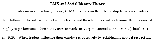 leader-member exchange (LMX) theory