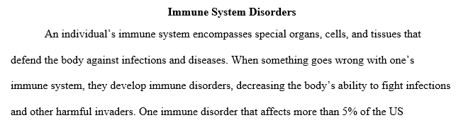 immune system disorder