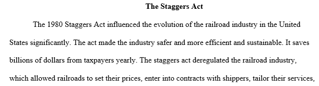 the Staggers Act