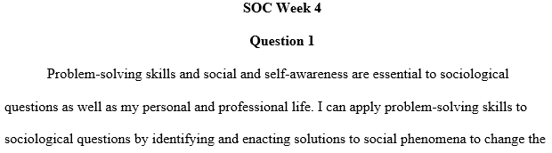 sociological questions and problems