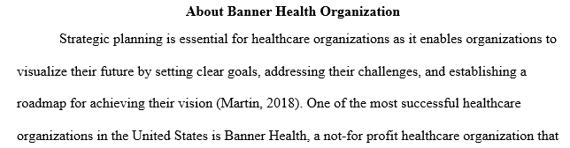 health care organization