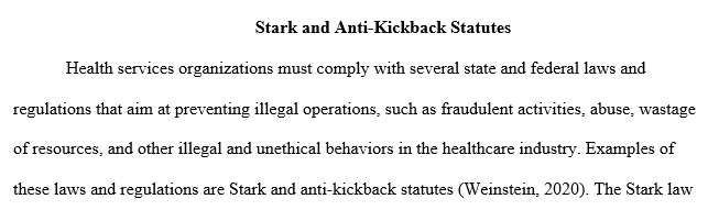 Stark and anti-kickback statutes