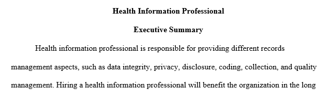 Health Information professional