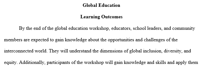available models and examples of global education