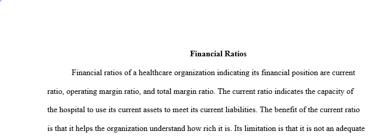 financial condition of a health care company