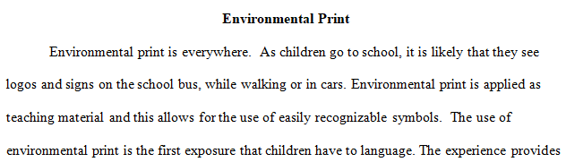 environmental print resource lesson