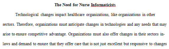 need for a nurse informaticist