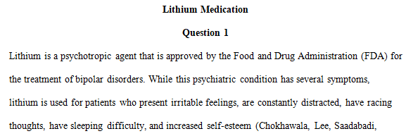 lithium FDA-indicated to treat