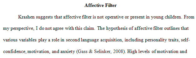 Affective Filter