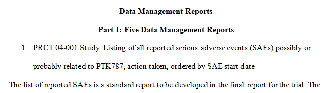 data management reports