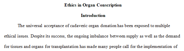 ethical considerations of organ conscription policies and theories