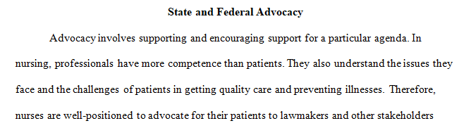 health care through legislation at the state or federal level