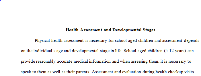 physical assessments among school-aged children