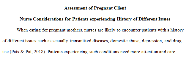 nursing care interventions for clients during pregnancy