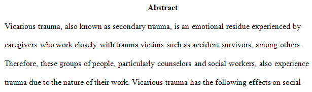 signs of vicarious trauma