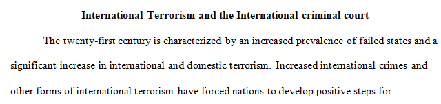 international terrorism