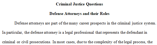 Explain the work Defense Attorneys do