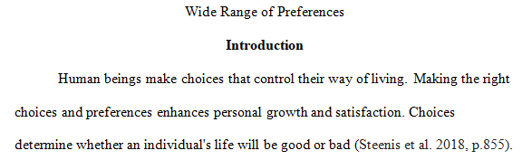 challenges that people with a wide range of preferences might face
