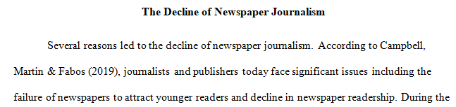 decline of newspaper journalism