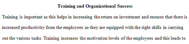 organization's training