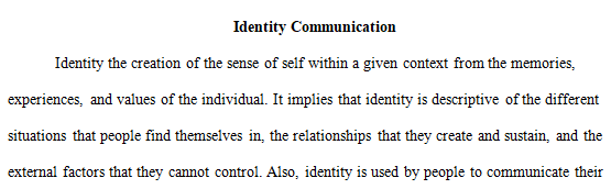 identity communication