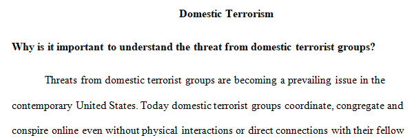threat from domestic terrorist groups