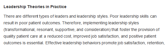 leadership theories and behaviors