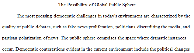 Is a truly global public sphere possible?