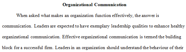 leadership quality that may have a positive impact on organizational communication