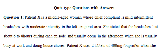 five (5) quiz-type questions related to the content
