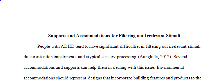 types of supports and accommodations