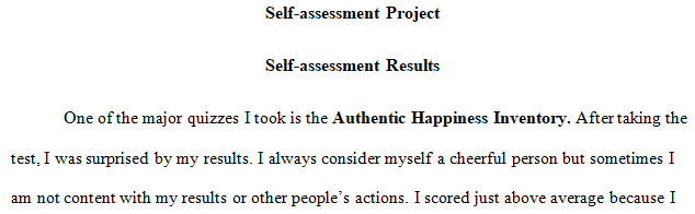 self-assessments
