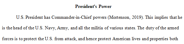 power of the President of the United States
