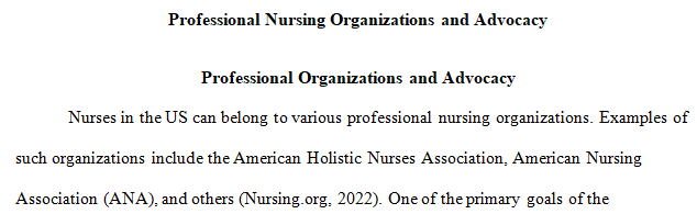 professional nursing organizations