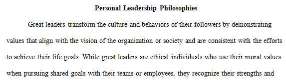 What is your leadership philosophy