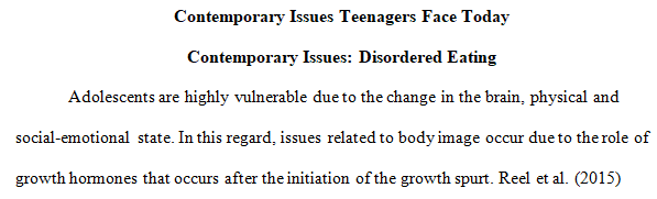 range of contemporary issues teenagers face today