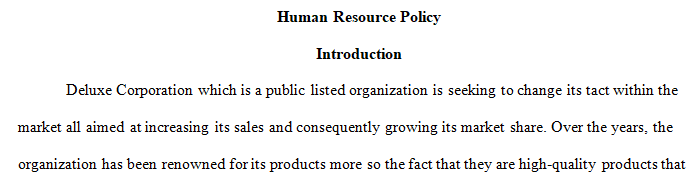 Write a draft HR policy