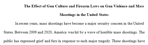 effect of gun culture and firearm laws
